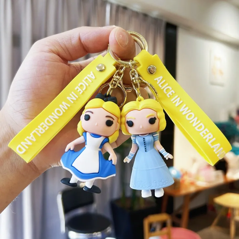 Cartoon doll Wonderland Alice keychain car keychain schoolbag pendant fashion small gifts