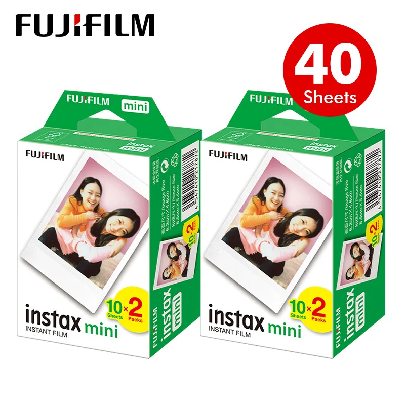 Imagem -02 - Fujifilm-papel Fotográfico para Câmera Instantânea Original Filme Branco para Mini 11 Mais 40 90 Link 12 Filmes 40 Folhas