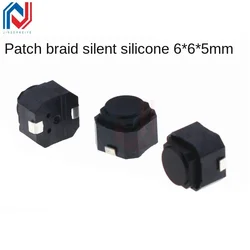 20pcs/Lot Size 6x6mm Touch Switch SMD Silent Button Silicone Switch Silent 6x6x5mm PCB Panel Keypad Switch