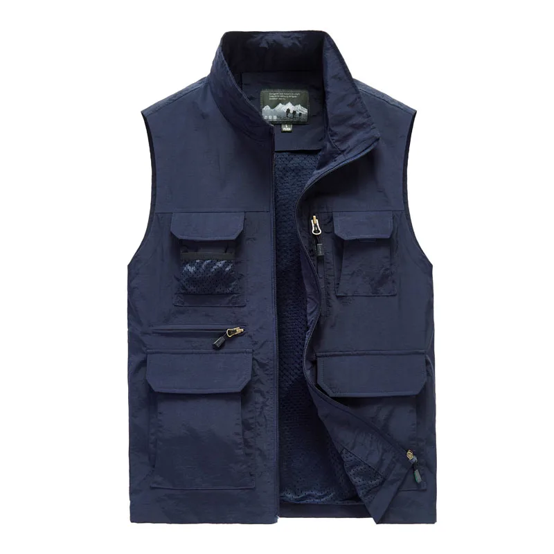 

M-7XL Big Size New Men Multi Pocket Vest Casual with Many Multiple Pockets Sleeveless Jackets Male Outdoor Photograph Waistcoat