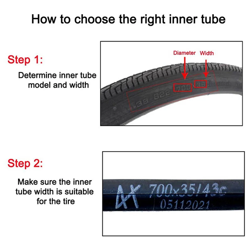 

4 Pack 700X35-43C Road Bike Replacement Inner Tubes Presta Valve For Road Bikes,80Mm-B60B
