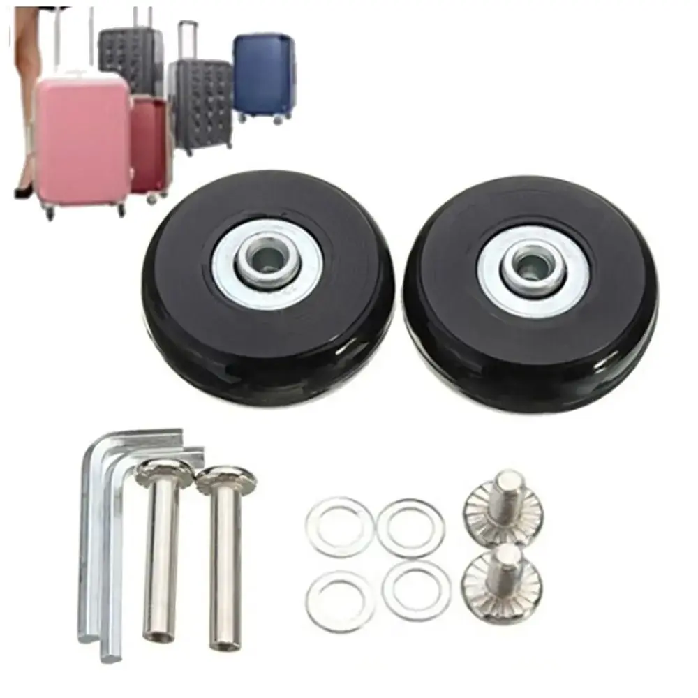 

40-70mm Travel Luggage Silent Casters Wear Resistant Flexible Rubber Luggage Wheels Strong Load-Bearing Easy Installation