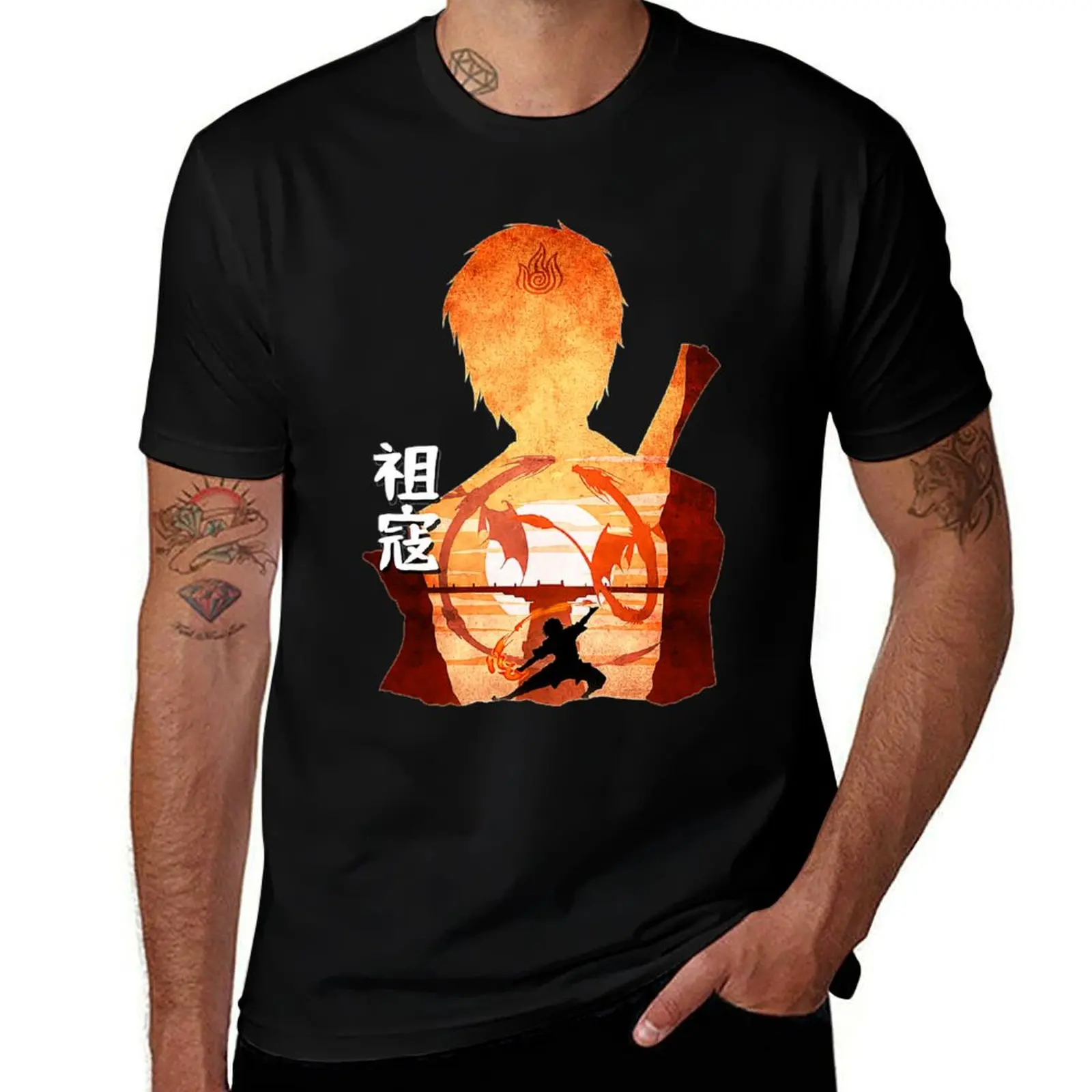 

Minimalist Silhouette Zuko T-Shirt cotton tshirt 100% funny t shirts dark humor t shirts for man cotton T-shirt