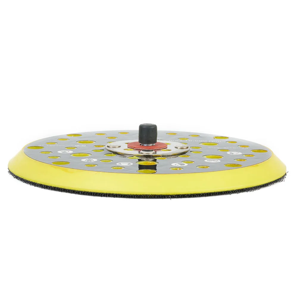 6 Inch 52 Hole Sander Backing Pad And Dust-Free Sanding Disc Medium Density Random Orbital Sander Hooks And Loops Backing Pad