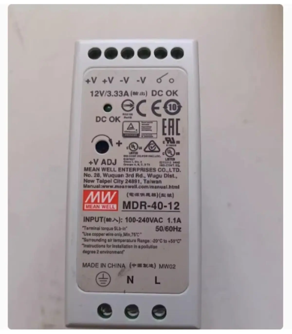 

MDR-40-12 Power Supply Power Supply
