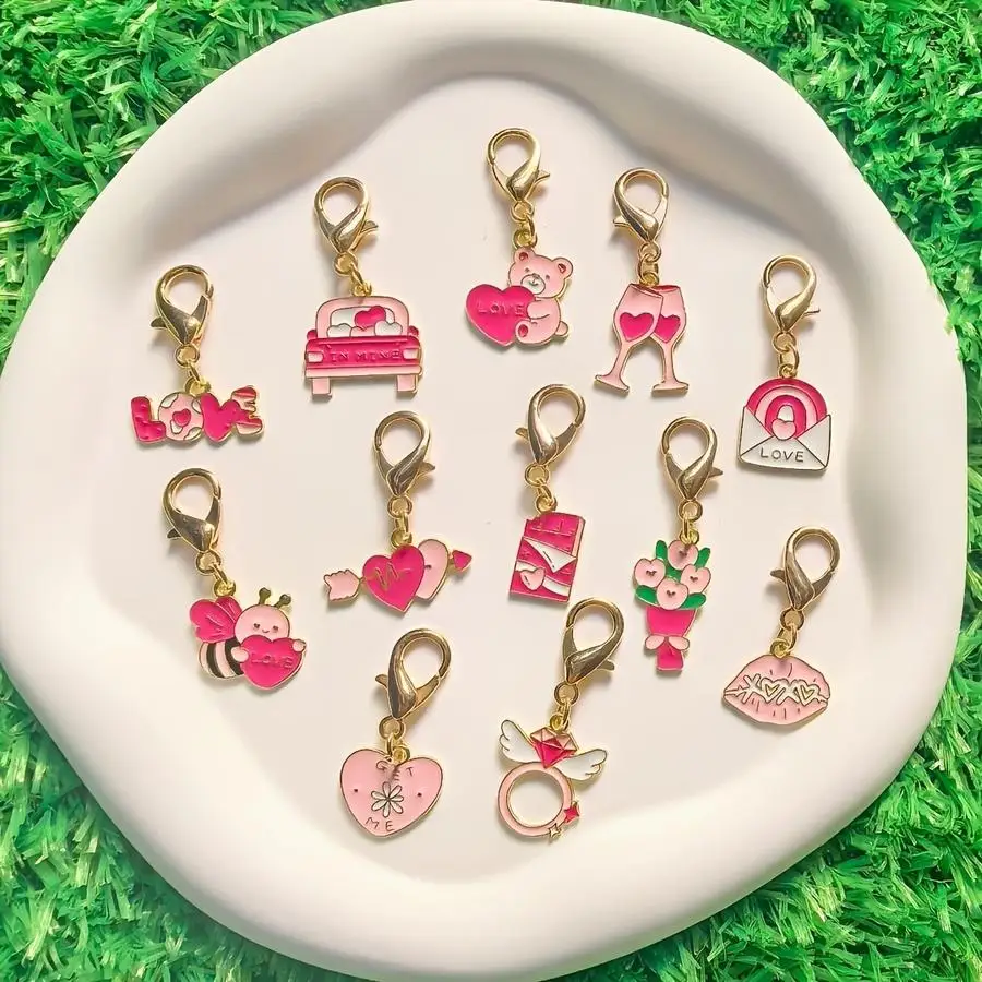 1/5/10/20/50/100pcs Gift for Her/Him: 12 Sets of Adorable Party Keychain Gift Bags - Includes 12 Heartwarming Cards - Expresses