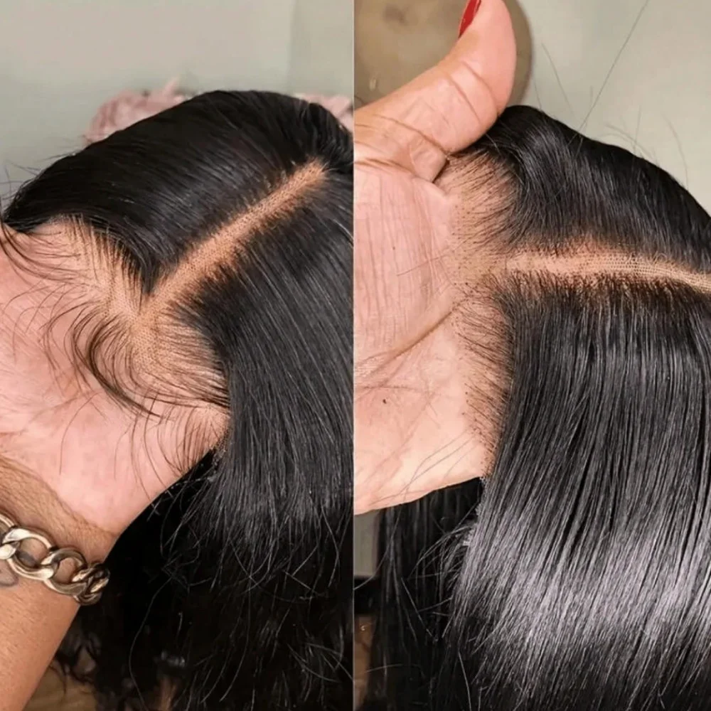 250% Brazilian Straight Human Hair Wigs 13x4 13x6 HD Transparent Lace Front Wigs Pre Plucked Baby Hair Natural Hairline Wigs For Black Women image 3