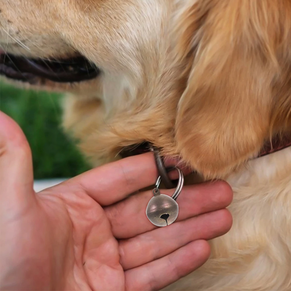 

8pcs Copper Bell Necklace Decorative Bells Charms for Dogs Cats Craft Diy Collars Pet Accessories Large Sound Quality Wear