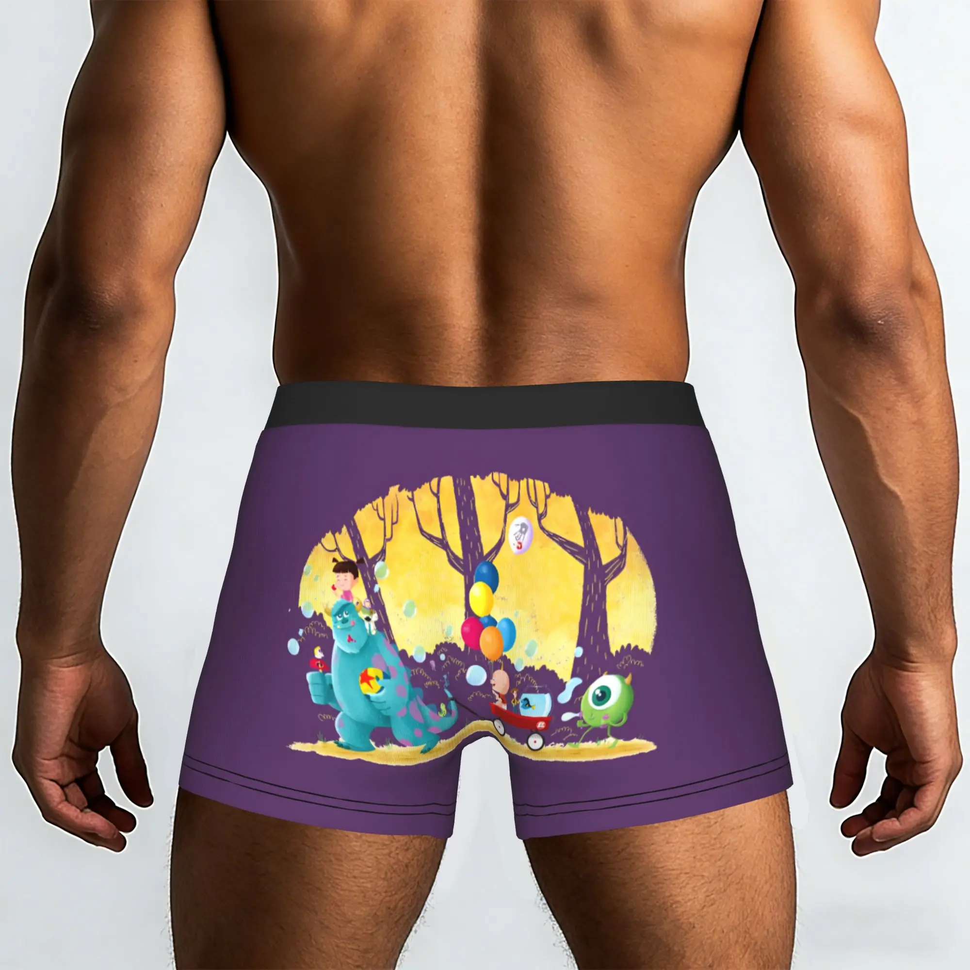 Custom M-Monsters Anime University Underwear Men Breathable  Boxer Briefs Shorts Panties Soft Underpants For Homme