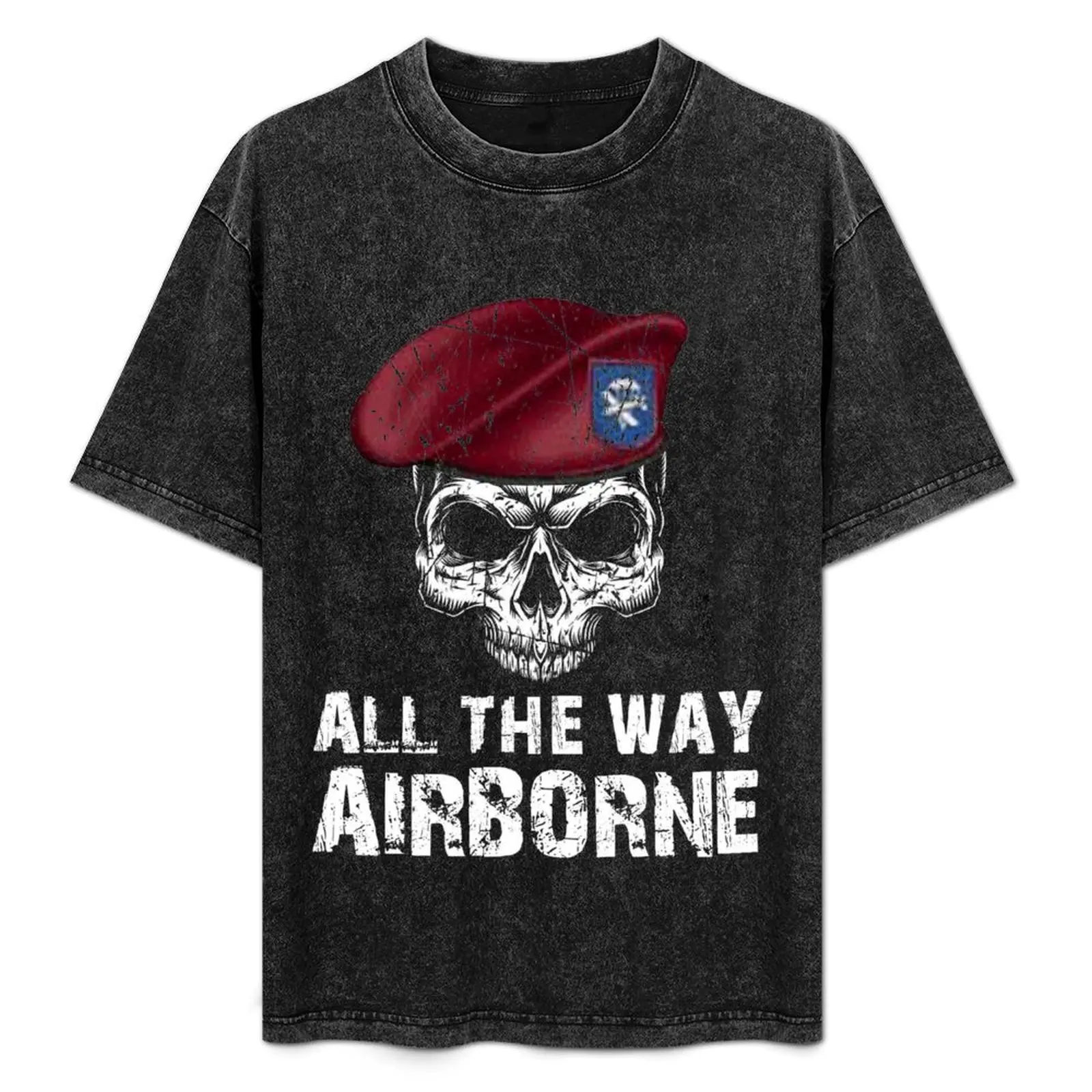

82nd Airborne Division All The Way Veteran Vintage T-Shirt Work Wear Lightweight Tee