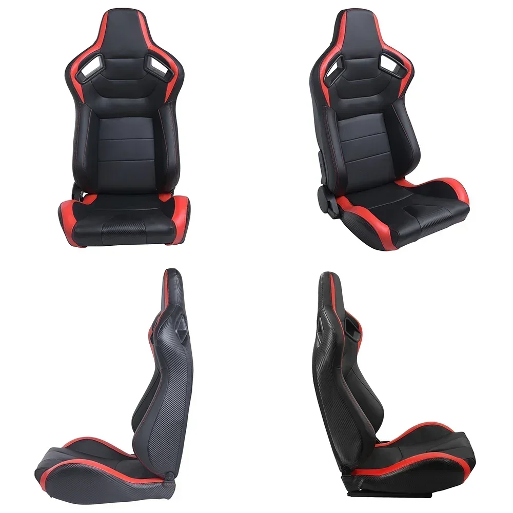 Universal Car Simulator Bucket Seats Adjustable Car Racing Seat 3D Full Wrap PVC Leather High Quality Racing Seat with 1 Slider