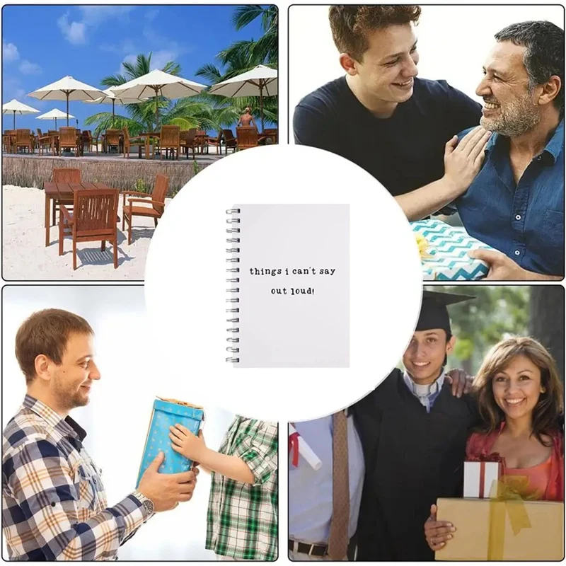 دفتر ملاحظات مضحك مُنسى، هدية دفتر مضحك، مخطط مجلة مضحك، دفتر ملاحظات هدية سانتا لصديق (بدون قلم)