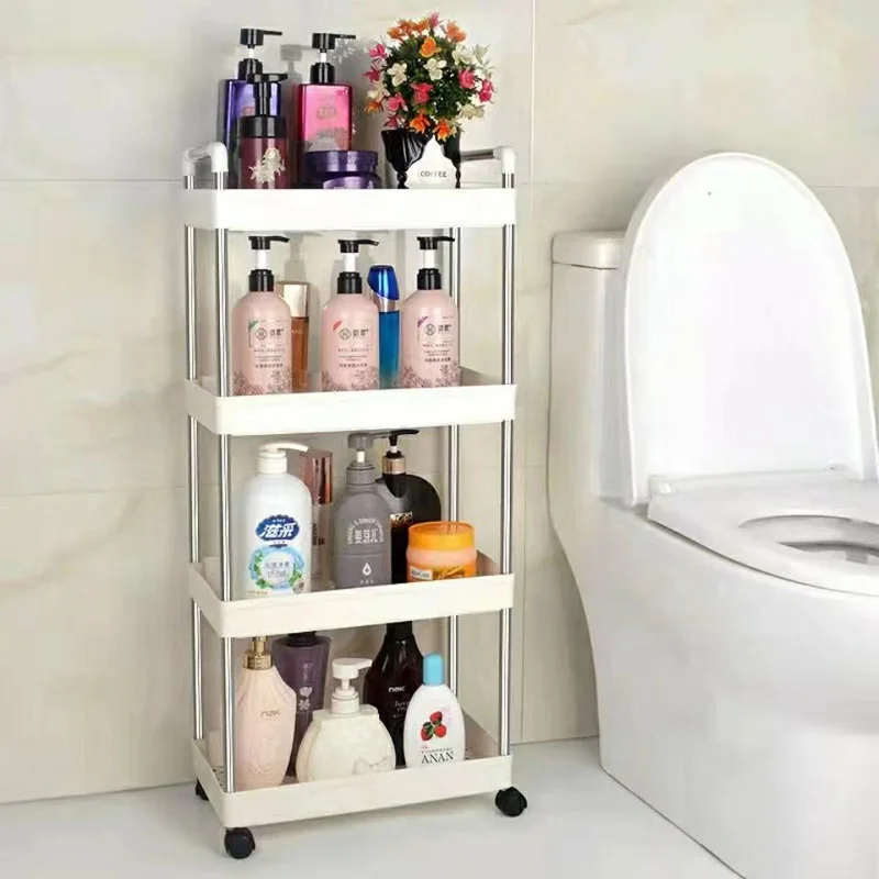 

Bathroom Storage Rack Rolling Storage Cart Movable Gap Storage Rack Kitchen Bathroom And Livingroom Organizer Accessories