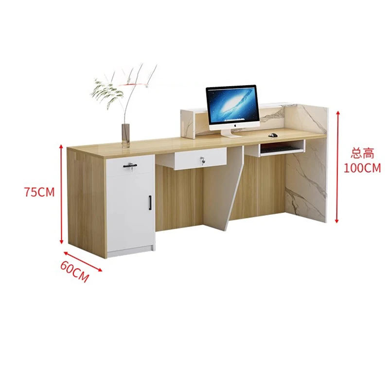 Простой современный креативный салон красоты, стойка регистрации, стильные ящики, стойка регистрации, офисная мебель для салона Pieknosci