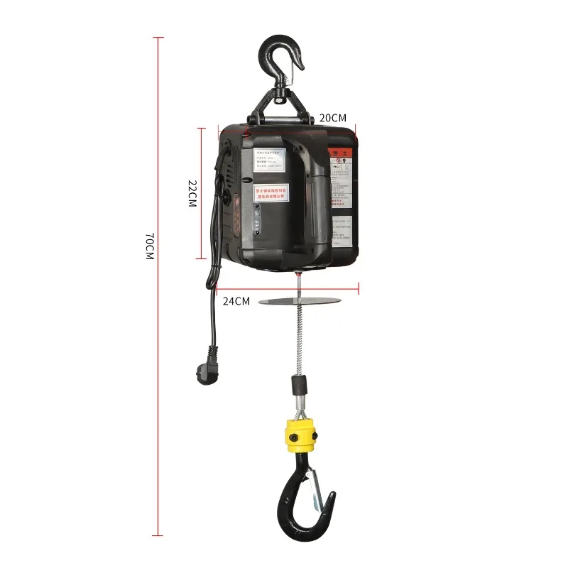 

Small household decoration crane with convenient traction and micro hoist 220V