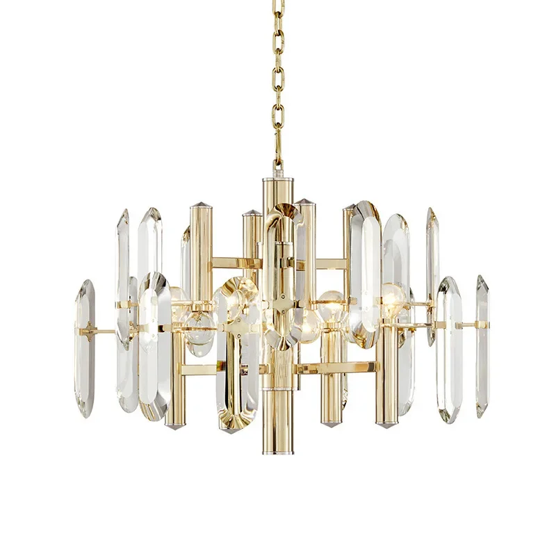 Postmodern luxury K9 crystal chandelier home decoration bedroom living dining room droplight 8-10 head pendant lights