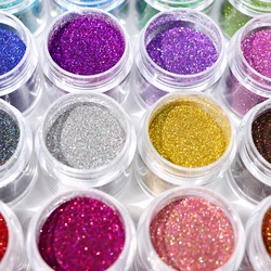 10ml Holographic Nail Art Glitter Powder Shiny Chrome Pigment Powder Laser Ultra Fine Glitter Nail Art Decorations Accessories
