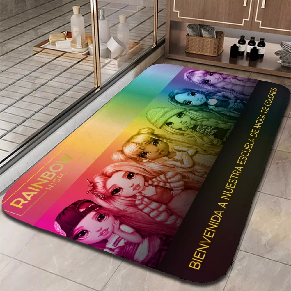 R-Rainbow High Doormat Entrance Door Prayer Mat Carpets for Bedroom Home Room Mats Aesthetic Room Decoration Custom Kitchen Rug