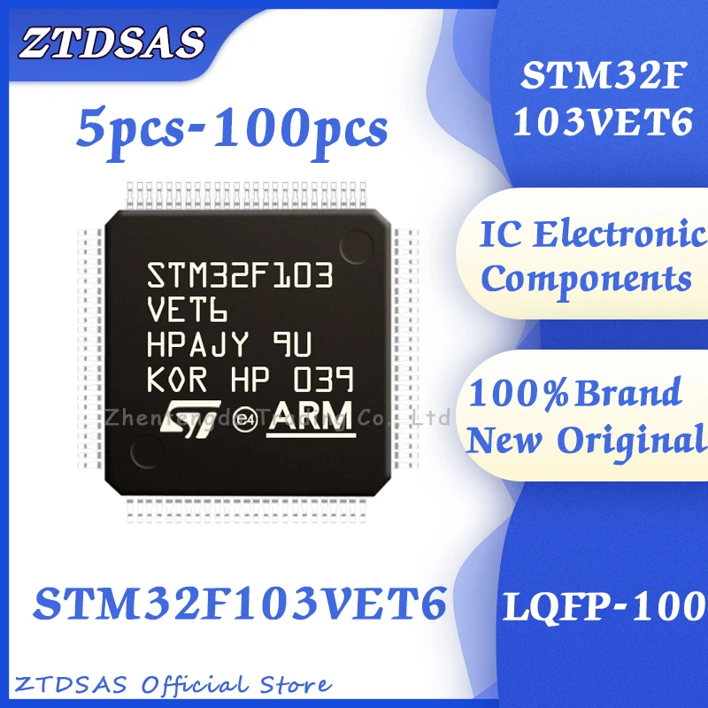 STM32F103VET6 STM32F103VE STM32F103 STM32F 103VCT6 STM32 STM  LQFP100 package microcontroller chip MCU