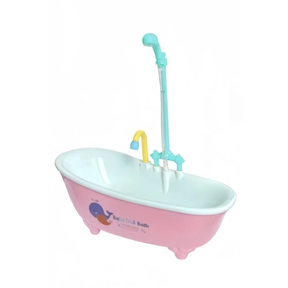 Automatic Parrot Bathtub Battery Operated Plastic Parrots Bath Toy Pink Green Cage Accessory Electric Pet Bathtub for Small Pets