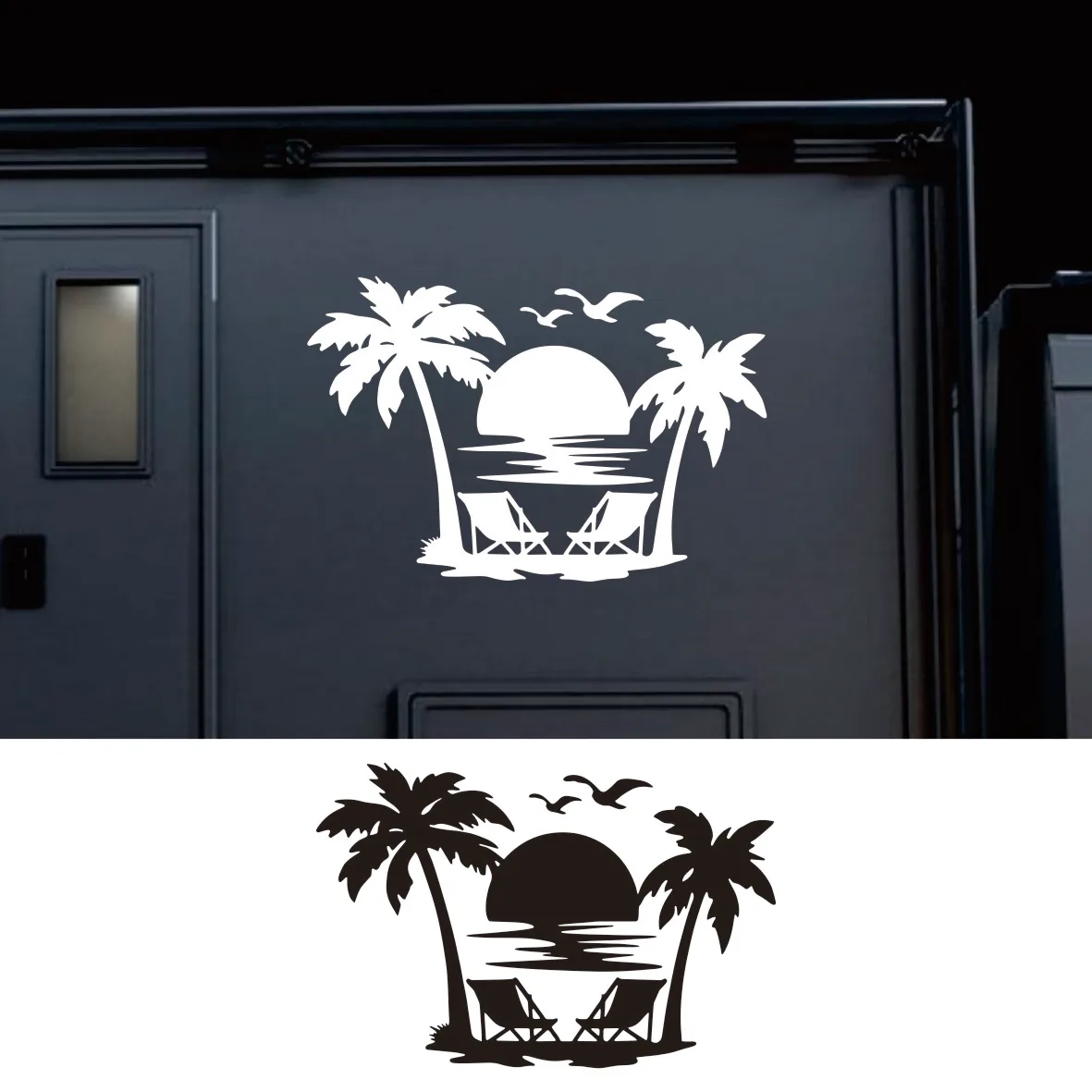 

Palm Tree Car Styling Sticker Large Caravan Motorhome Vinyl Accessories RV Truck Adventure Decal Horsebox Car Van Camping Decals