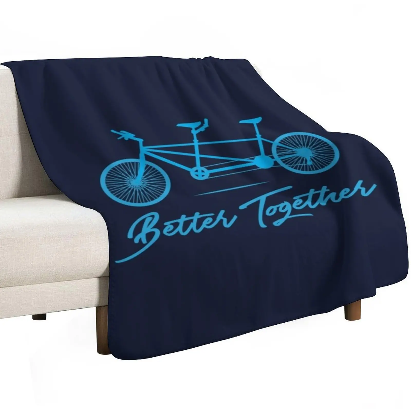 Tandem Bike Better Together Bicycle Design Throw Blanket Comforter christmas decoration Moving Decorative Beds Summer Blankets