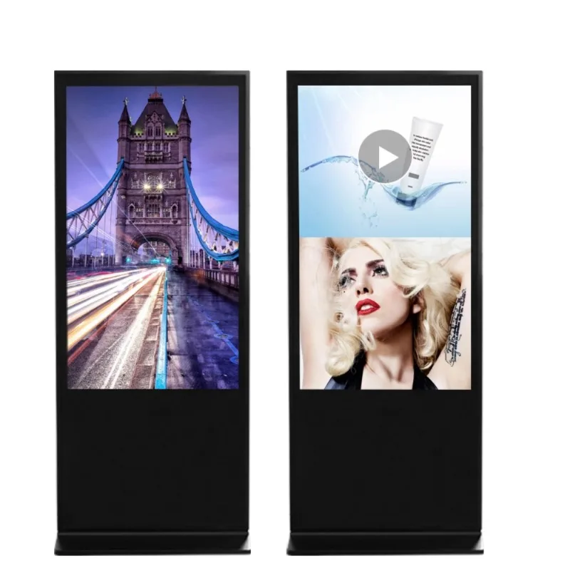 Floor Standing  Indoor LCD Advertising Display Touch Interactive Screens AD Kiosk Stand Alone Digital Advertising Machine