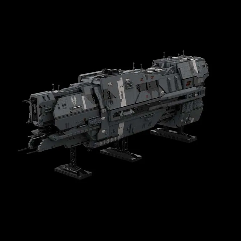 Modelo de nave espacial moc blocos de construção valiant classe super pesado cruiser modelo tecnologia tijolos montagem presentes do feriado conjunto brinquedo