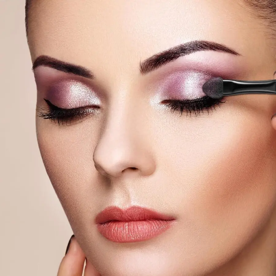 20 stuks oogschaduwborstel, wegwerp wenkbrauwborstel, draagbare schuine wenkbrauw eyelinerborstel, twee in één make-upborstel, oog s