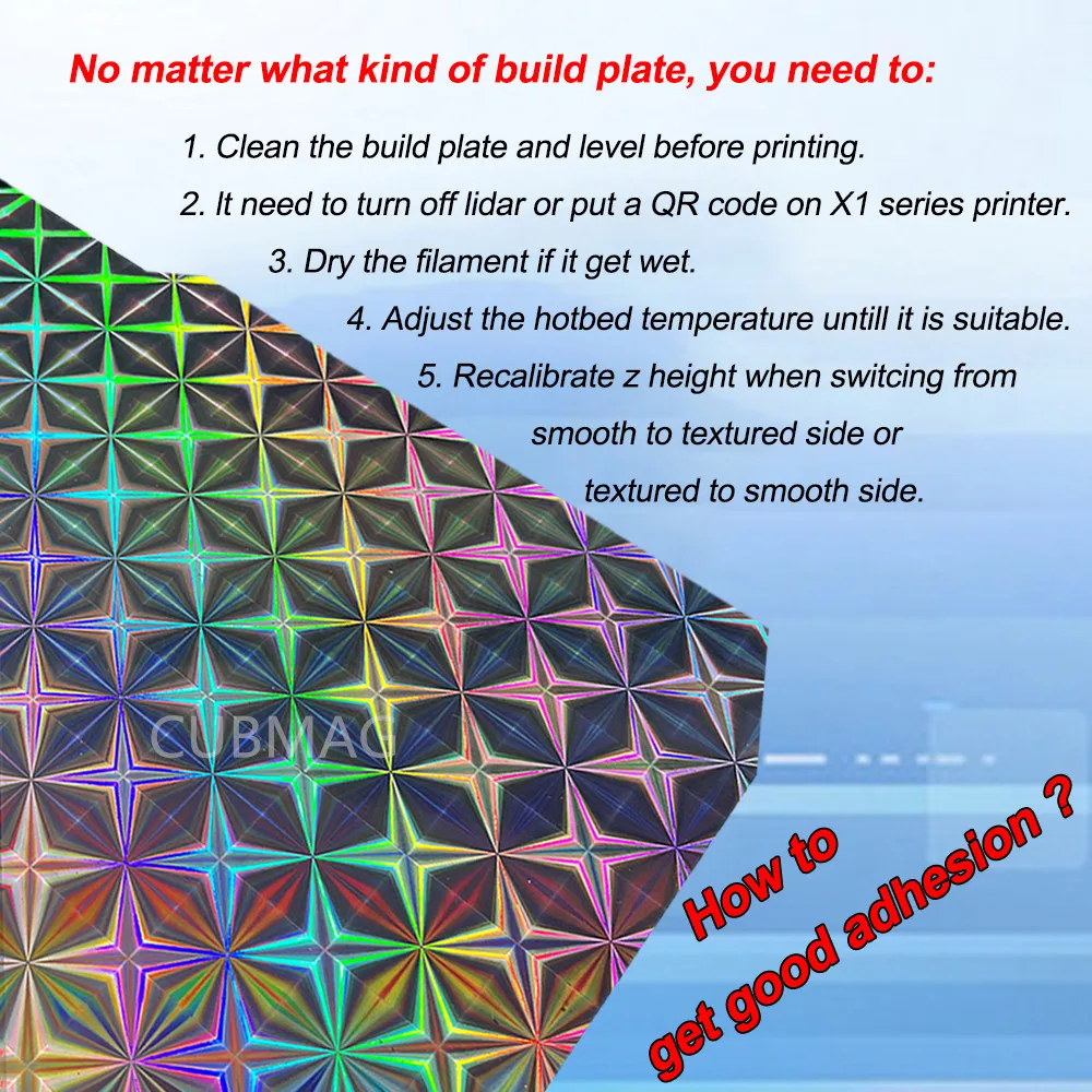 PEI Sheet For Bambulab Build Plate P1P P1S X1C X1 A1 257x257 Double-sided Printing Heated Bed for Bambu Lab Bamboo A1 X1-Carbon