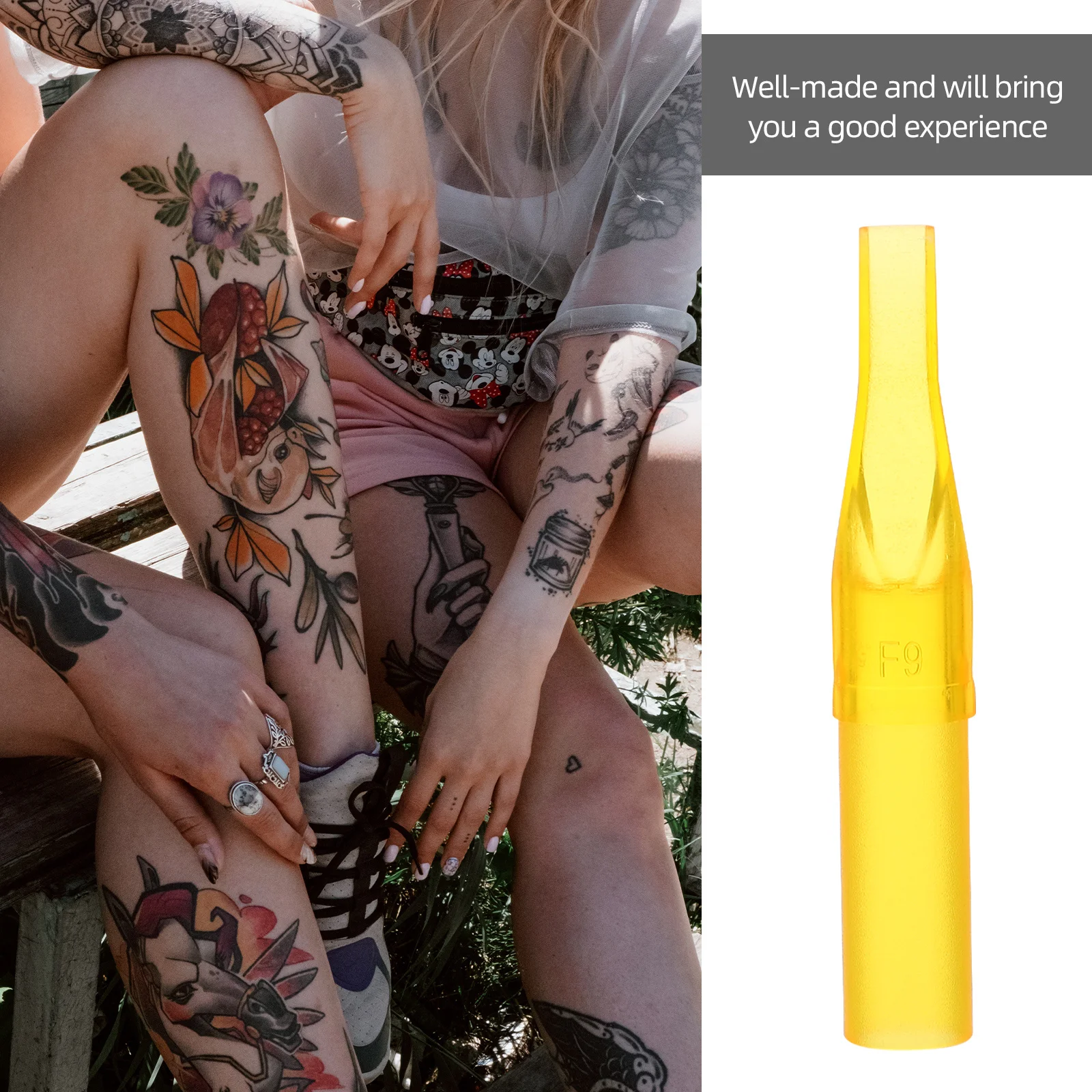 

50 шт. насадки для татуировки, профессиональный изогнутый наклонный дизайн, гладкий поток чернил, без засорения, универсальные, подходят для большинства машин для татуировки, одноразовые