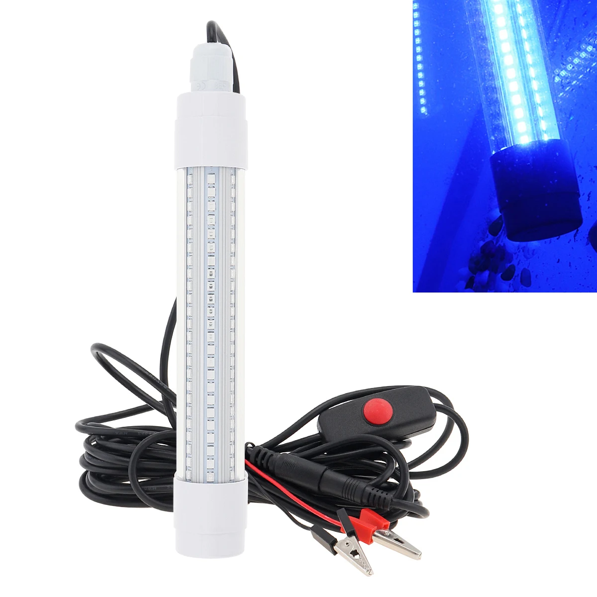 ไฟตกปลา 12-48V 144LED Submersible ใต้น้ํา Fish Finder โคมไฟ 5M สายไฟสําหรับตกปลา Attractant ปลาเพิ่มเติม