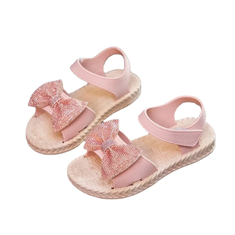 Girls sandals summer new princess shoes flat soft soles non-slip girls beach shoes kids shoes for girl