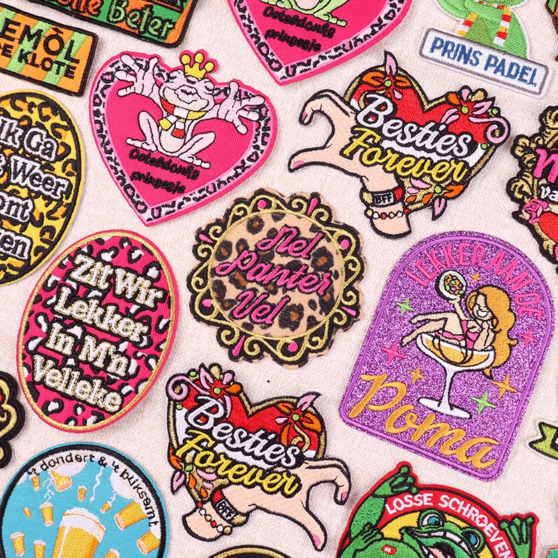 

Oeteldonk Emblem Embroidery Patches For Clothing DIY Netherland Carnival Patch Iron On Patches Jackets Stickers Festival Decor