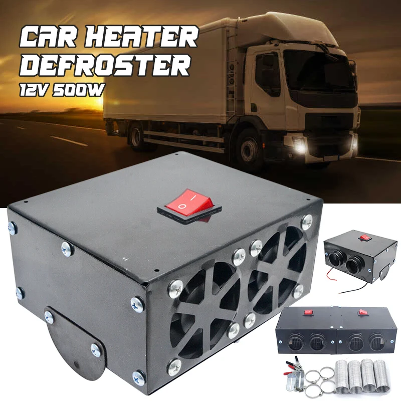 24v Car Heater Winter Luxury Multifunctional Truck Electric Car Defrost Machine 500w Electric Heating Wind Defogging Equipment