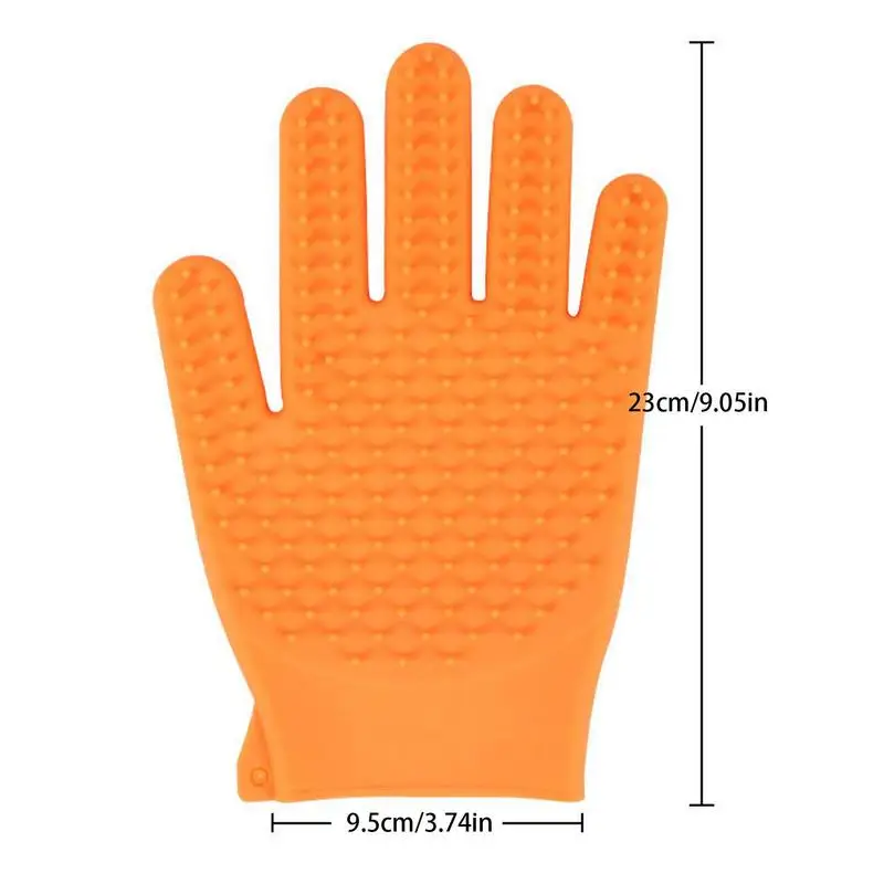 Silicone Pet Grooming Glove Double Sides Cat Dog Hair Remover Brush Comb Deshedding Bathing Washing Cleaning Supplies