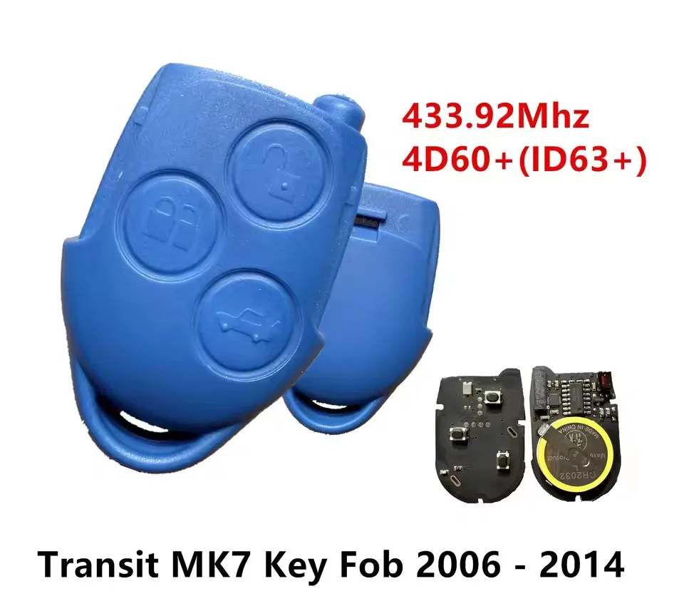 KEYECU KYDZ PCB 6C1T15K601AG 6CIT15K601 For Ford Transit WM VM 2006- 2011 2012 2013 2014 Car Remote Key Fob 4D63 Chip ASK 433MHz