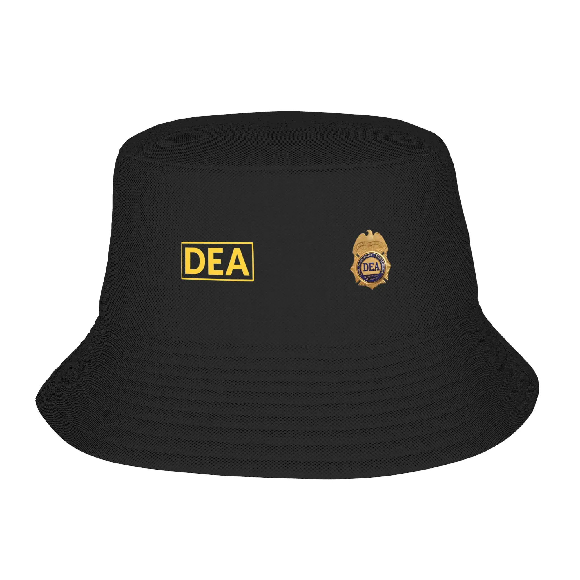 Trendy DEA America Federal Interdiction Agency Bucket Hats Unisex UV Protection Fishing Fisherman Caps Summer Hatwear Boonie Hat