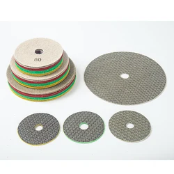 4“100mm Abrasive Metal Grinding Soft Disc Diamond Electroplated Polishing Pad For Concrete Granite Marble Stone Sanding