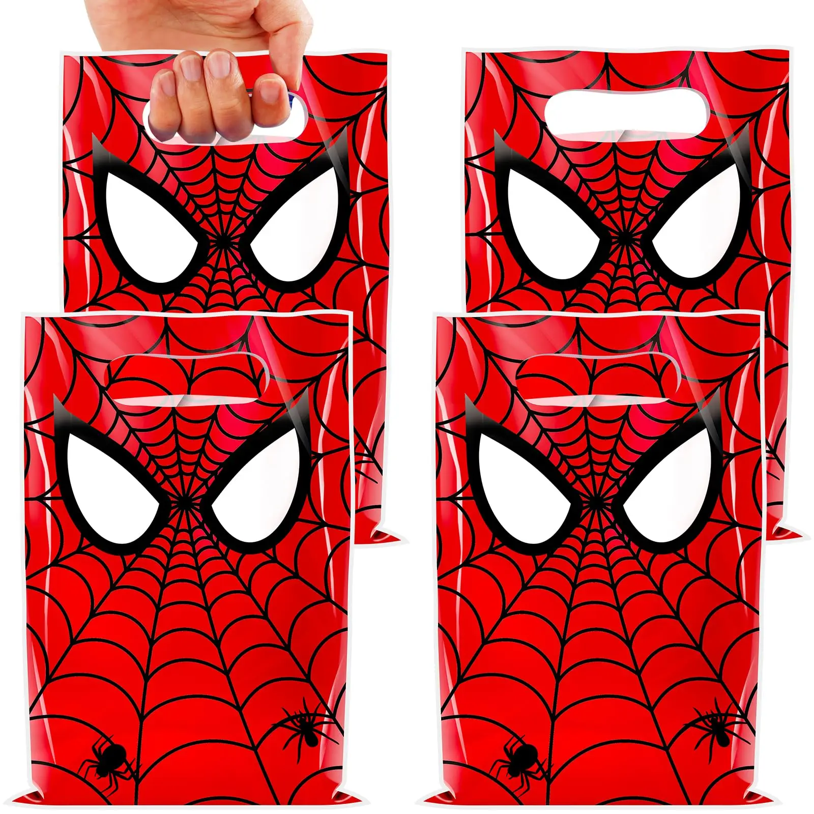 Spiderman Birthday Decoration Gift Bag Party Supplies Candy Bag Spider Hero Theme Birthday Gifts for Kids Pinata Stuffed Bag