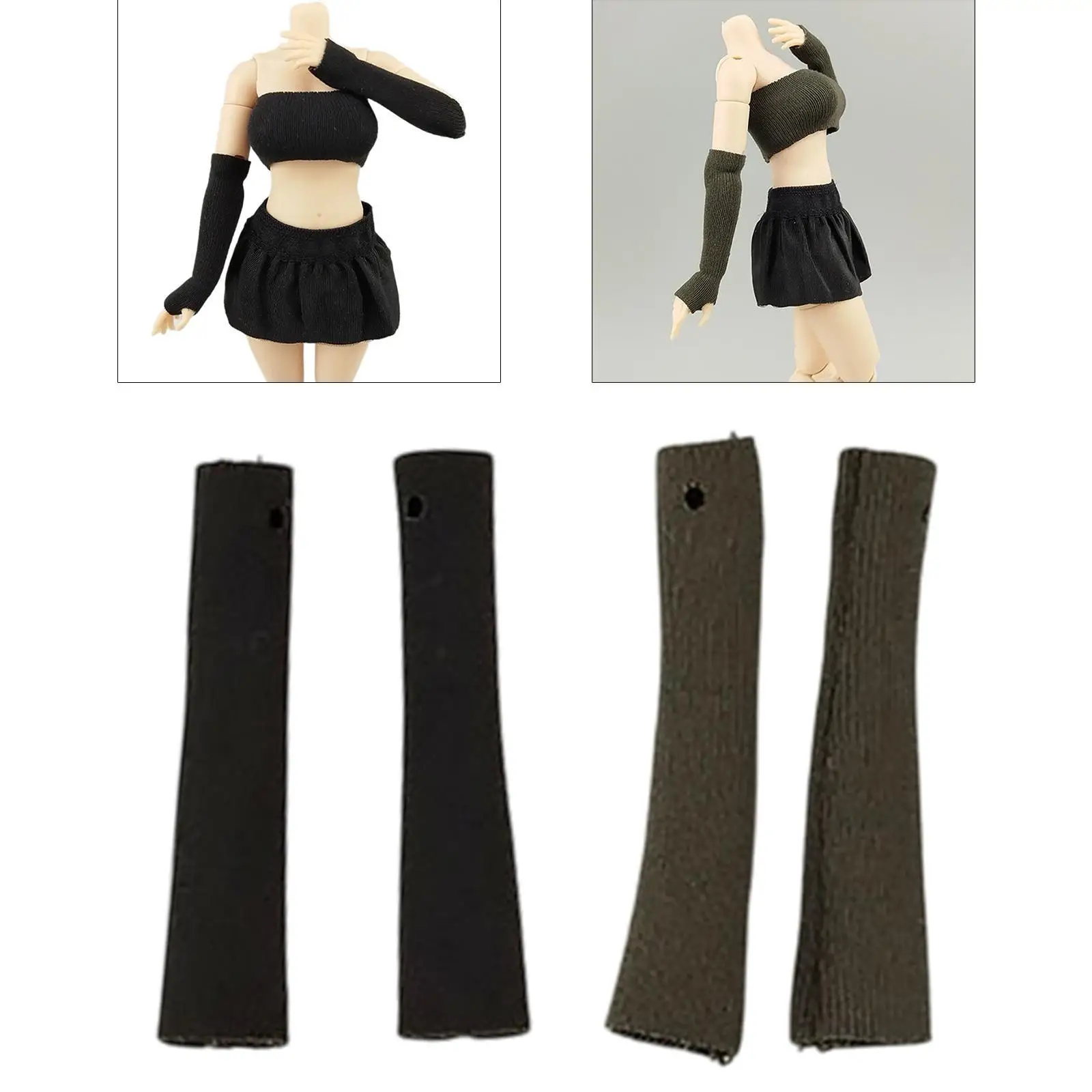 Ensemble de manches de poupée pour fille, échelle 1/12, vêtements d'action créatifs pour femme de 6 pouces, robe de poupée à la mode