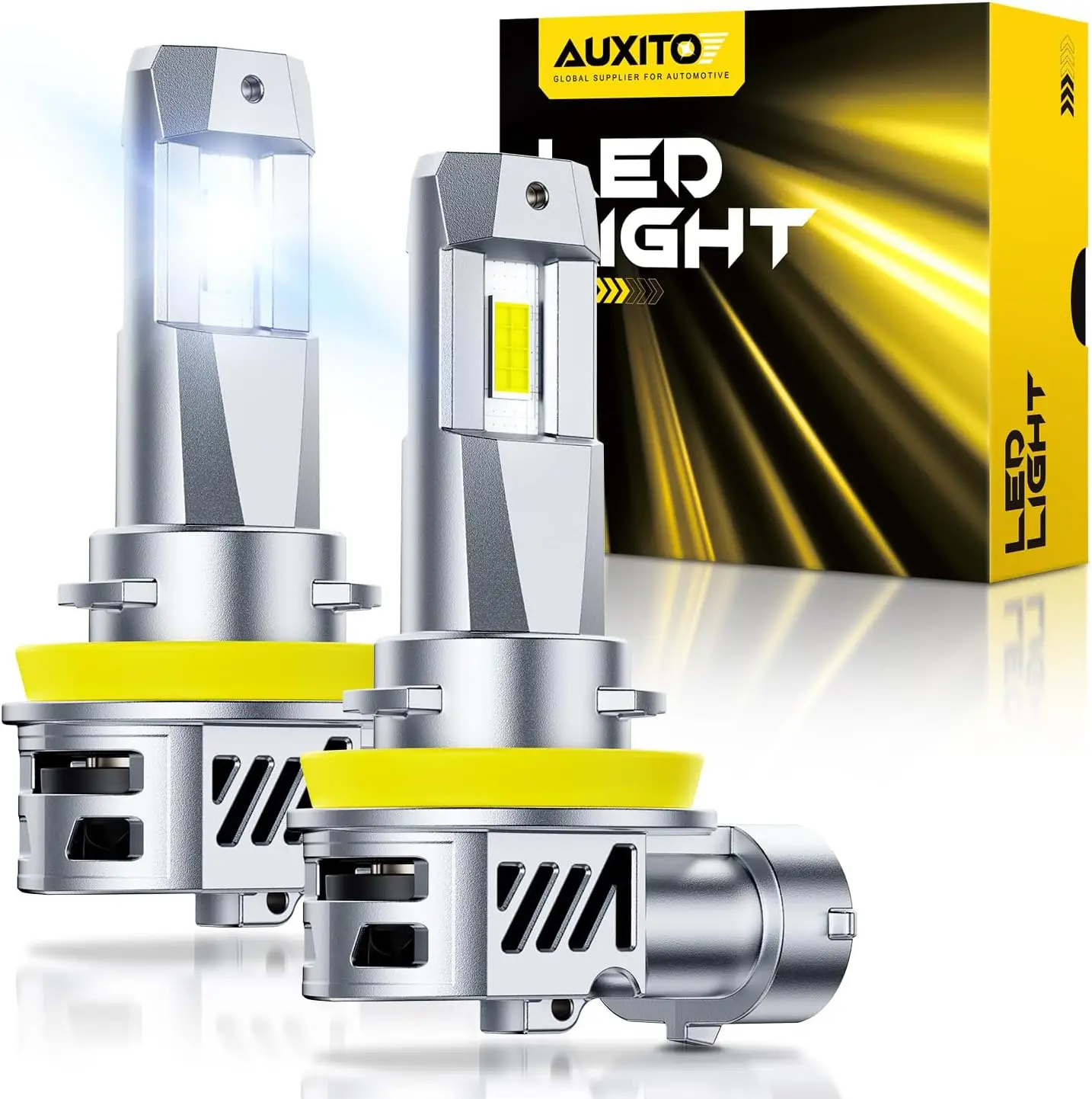 

H11 LED Bulb, 900% Brighter, 3 Min Quick Install, 20 Years Lifespan, No Flicker, 99% Compatibility Fog Lights, Pack of 2