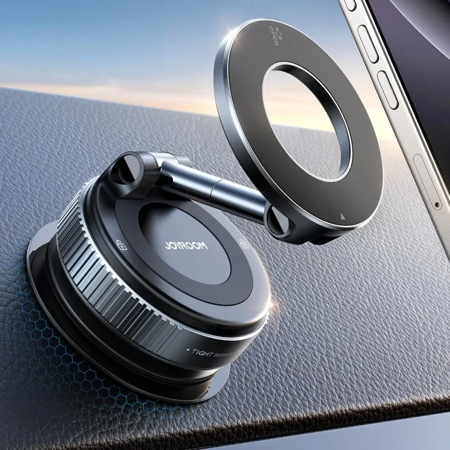 

JOYROOM Magsafe Suction Cup Phone Mount Vacuum Magnetic Phone Holder for Car 360 Metal Strut Magsafe Car Mount for iPhone 16 Pr