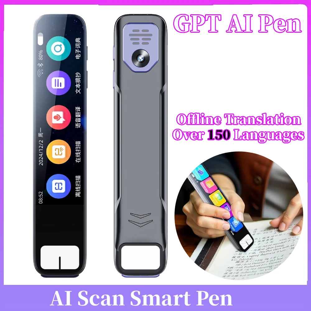 

AI Pen-AI Scan Smart Pen, мгновенные реагирования, автономный перевод, мгновенные ответа с искусственным интеллектом для математики, свистории и боль, автономного перевода