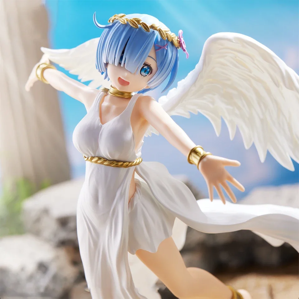 Original Genuine Sega Re: Zero Starting Life In Another World 21cm Rem Pvc Angel Model Doll Toys For Young Children Funs Gift