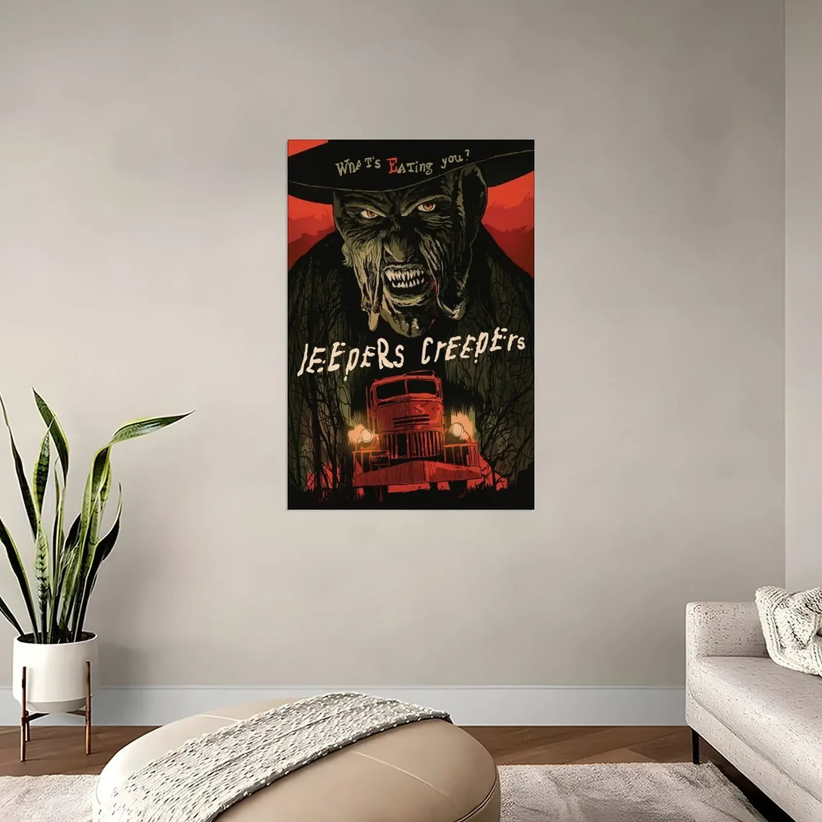 Classic Movie Jeepers Creepers Poster Vintage Horror Film Canvas Wall Art Posters Painting Decoration for Home Bedroom Dorm Bathroom Decor Gift - view 5