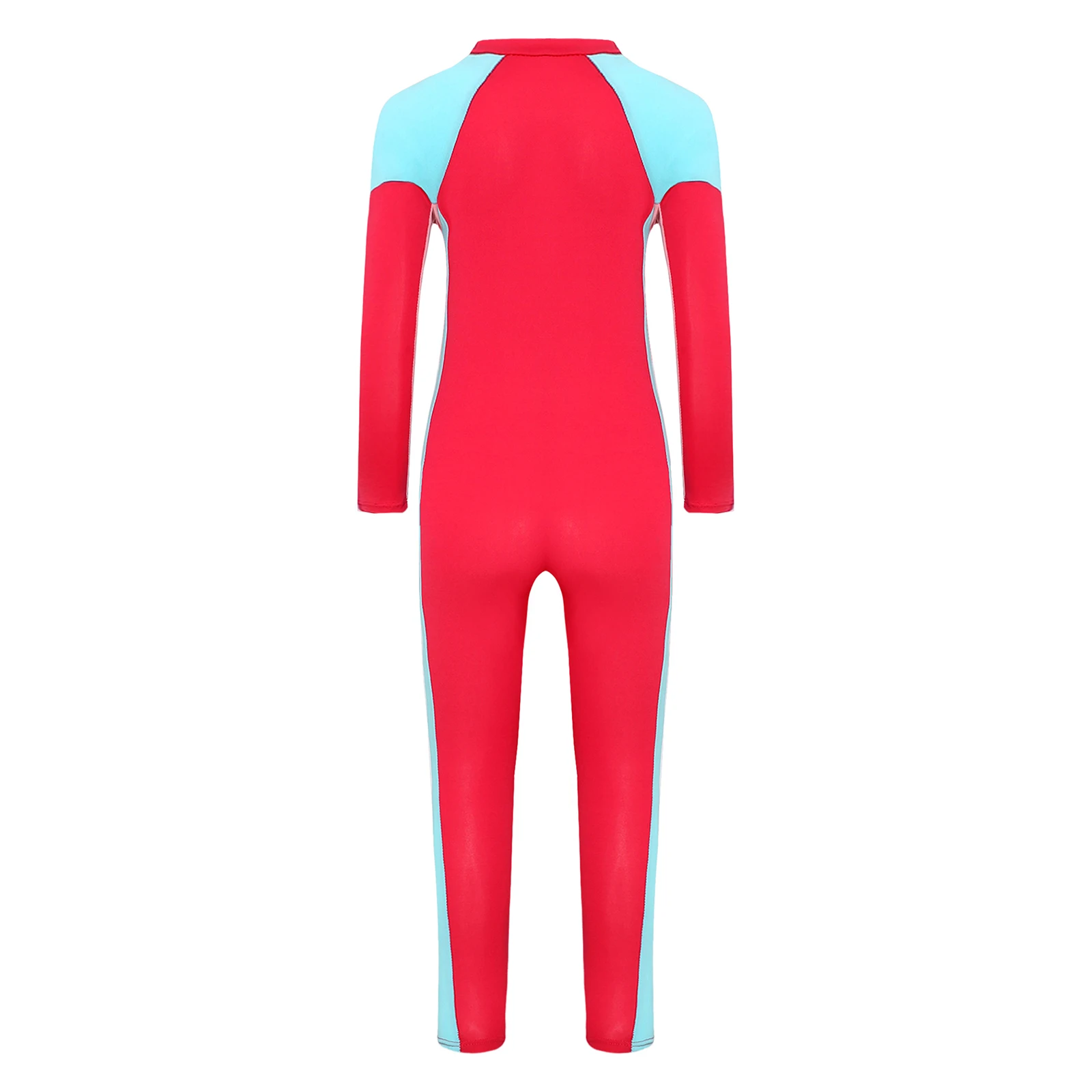 Kids Girl One Piece Swimming Rush Guard Swimsuit Long Sleeve Quick-drying Zipper Swimwear Full Body Beach Sport Bathing Suit