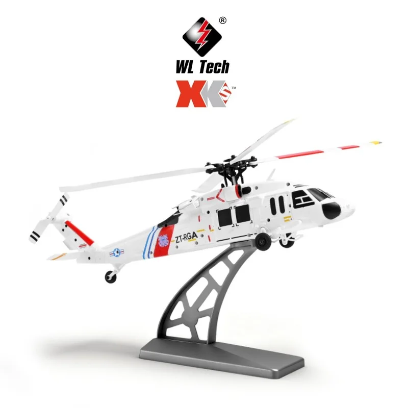 WL Tech XK Remote Control Helicopter K270 UH 60L Black Hawk Brushless Four Rotor Four Channel Optical Flow Aileron Free Adult