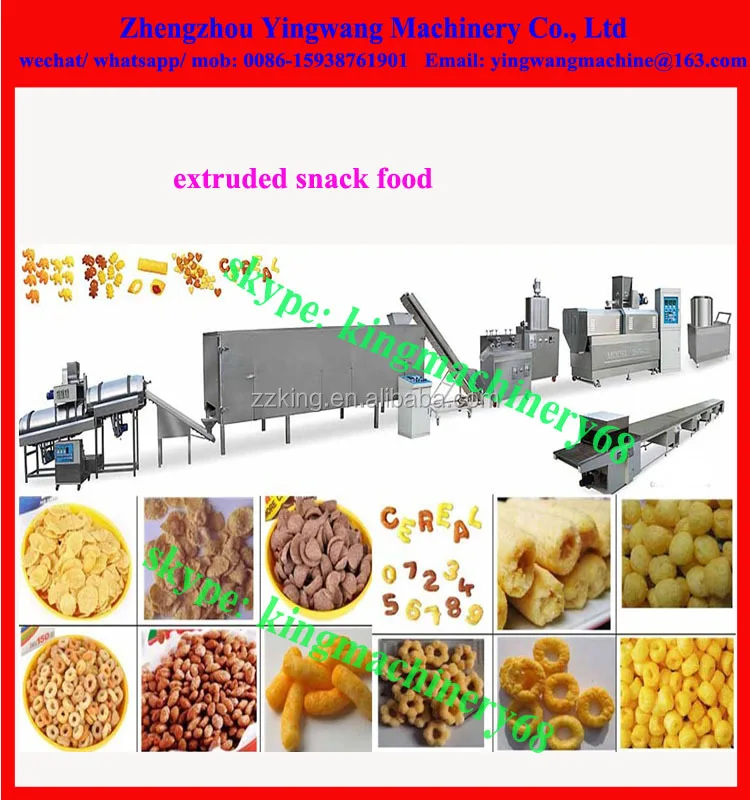 extruded snack food processing line