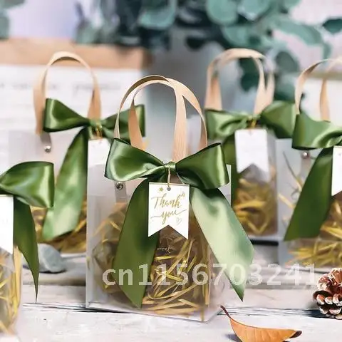 10/5pcs Clear Bags Wedding Favors for Attendees PVC Bags for Wholesale Small Business Gift Packaging Bag